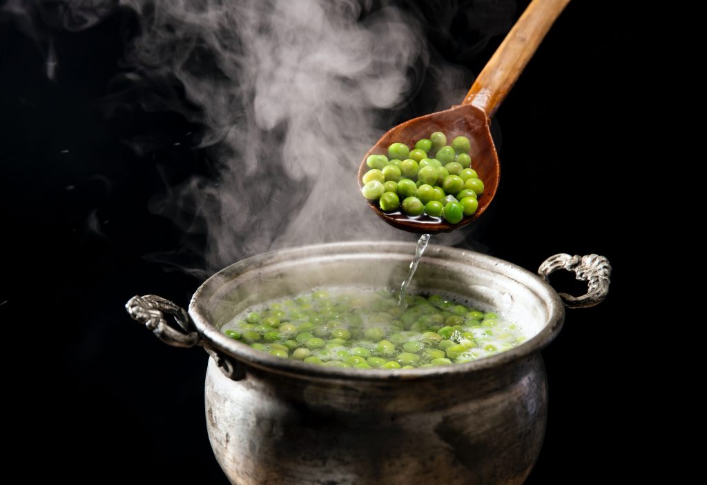 boiling peas