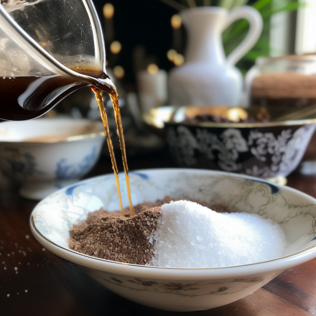 Demerara sugar and coffee