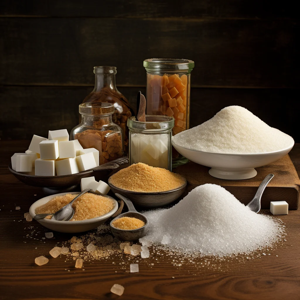 Different kinds of Demerara sugar
